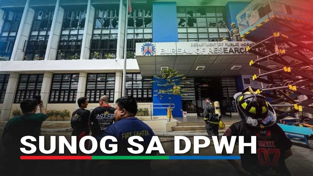 Opisina ng DPWH sa QC, nagliyab; sunog umabot sa ikatlong alarma | ABS-CBN News