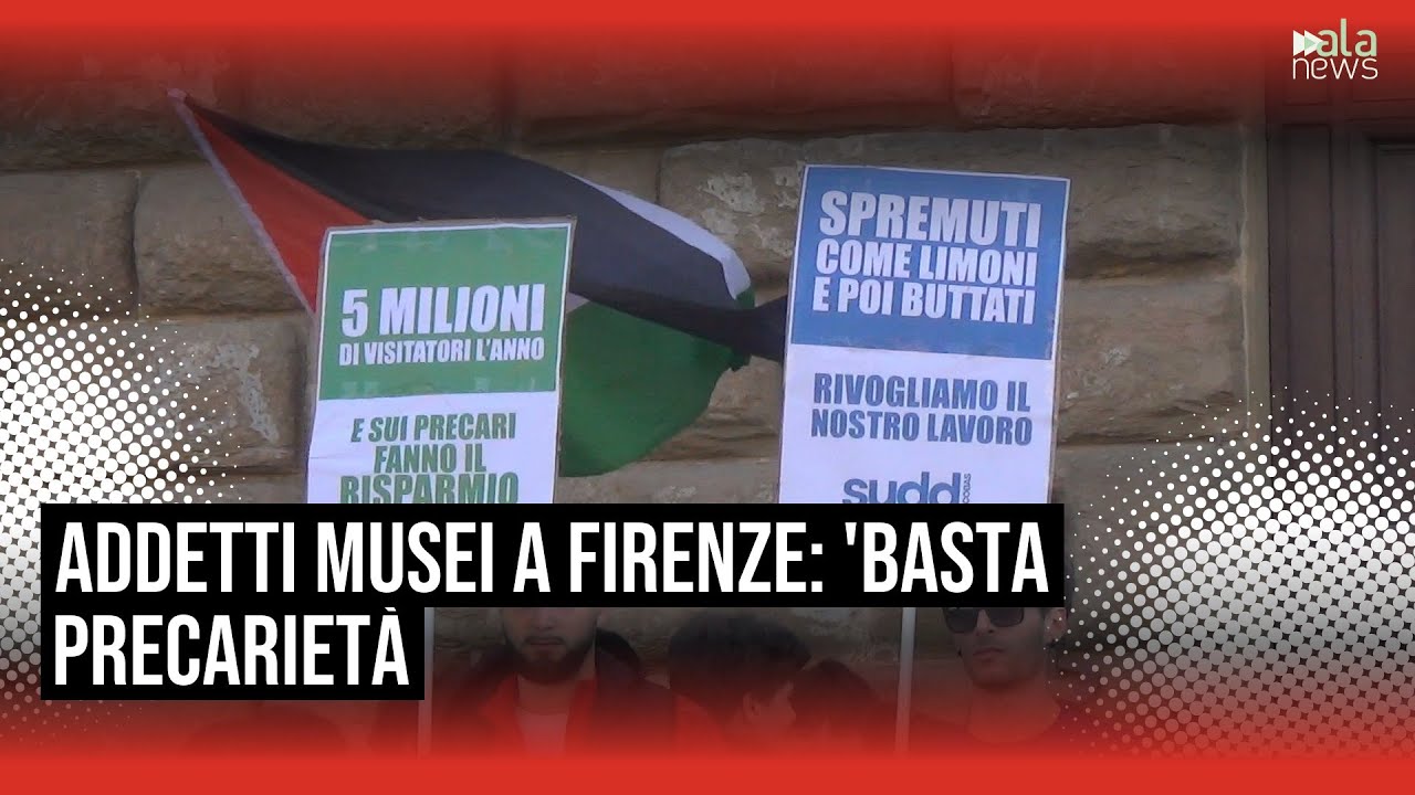 Protesta addetti musei a Firenze. Sudd Cobas: 