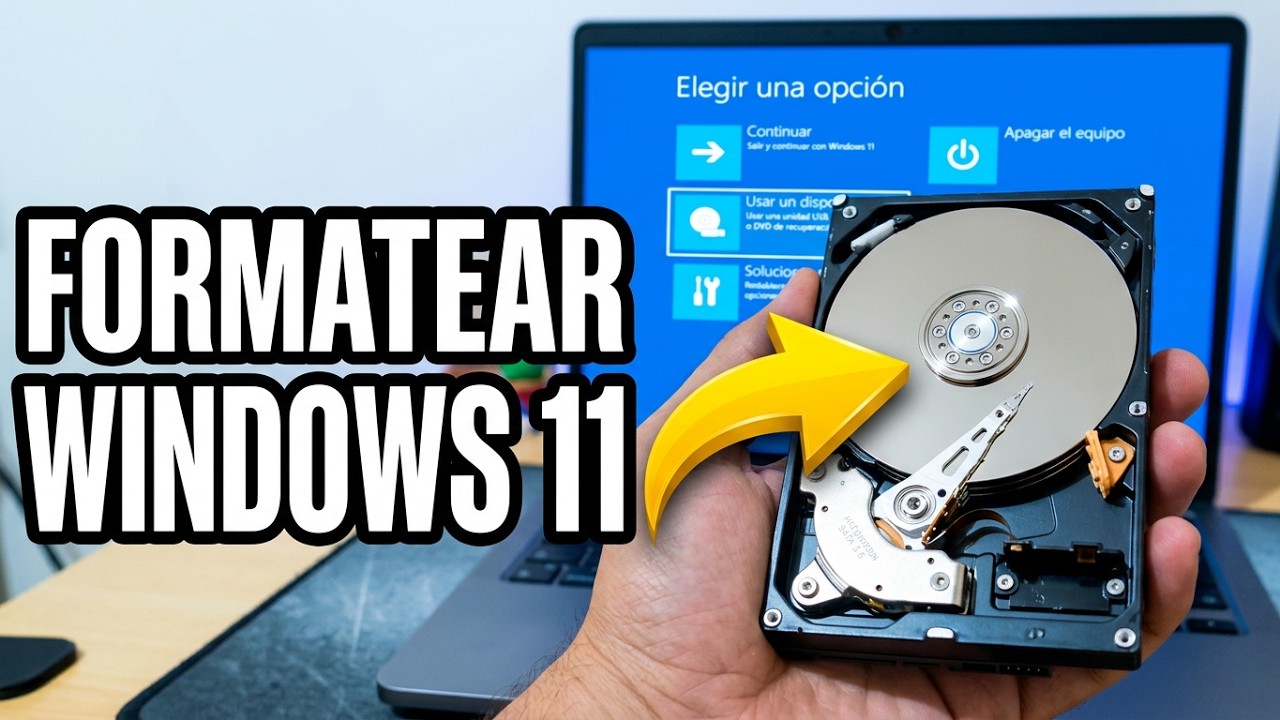 Formatear ordenador (Disco duro) en menos de 5 minutos, Windows 11