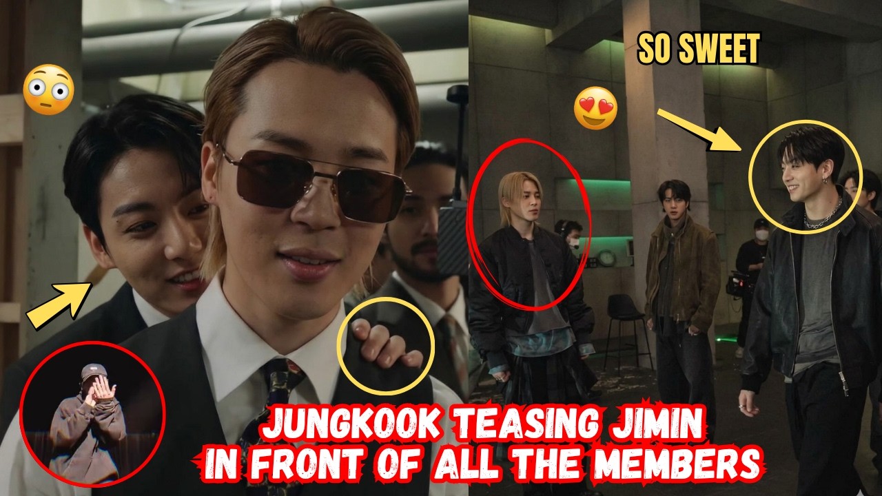 Jungkook Teasing Jimin in Front of All Members&hellip; The Way Jimin Guides Him Is Too Sweet to Ignore 💜
