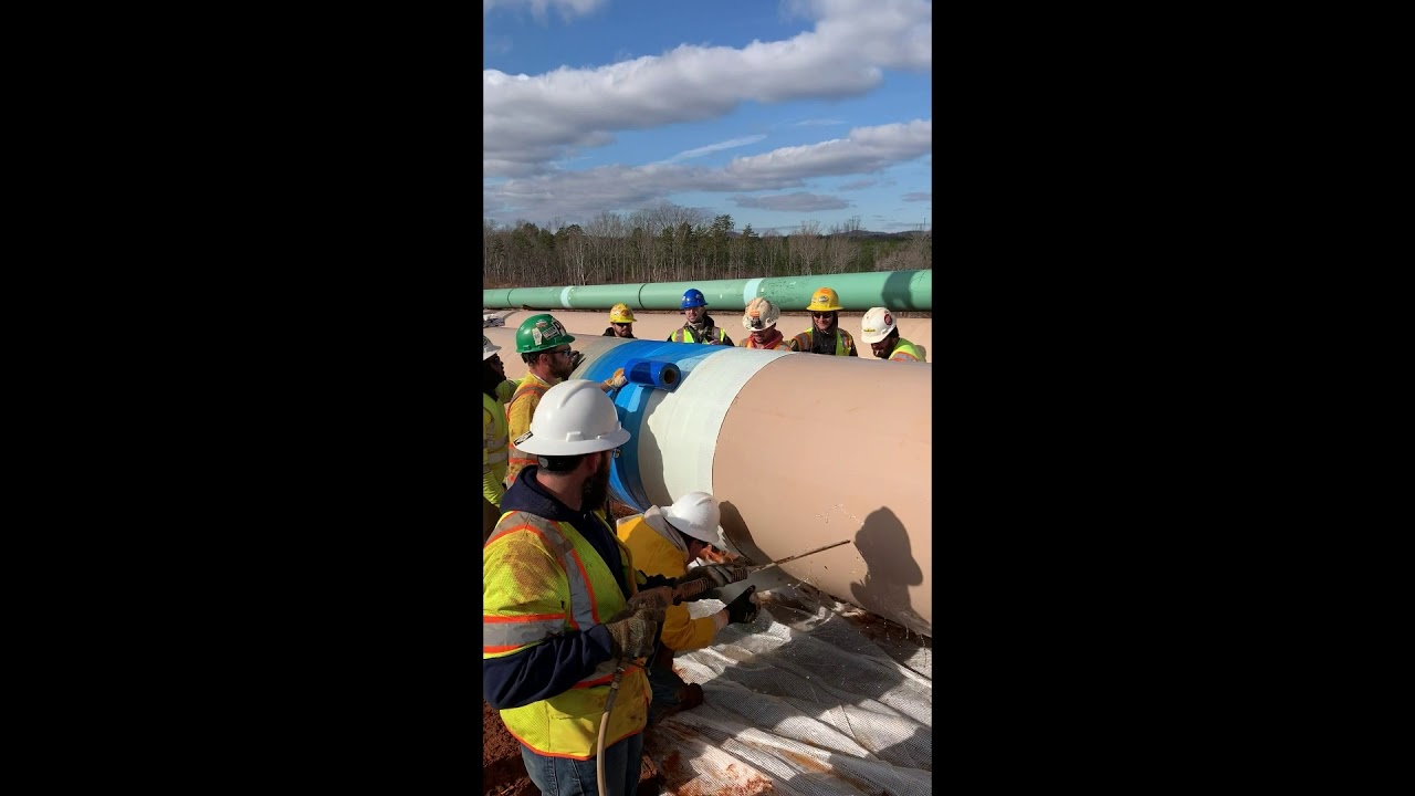 Canusa Scar-Guard® Full Encapsulation Installation onto 42” pipe by Liberty Sales & Distribution