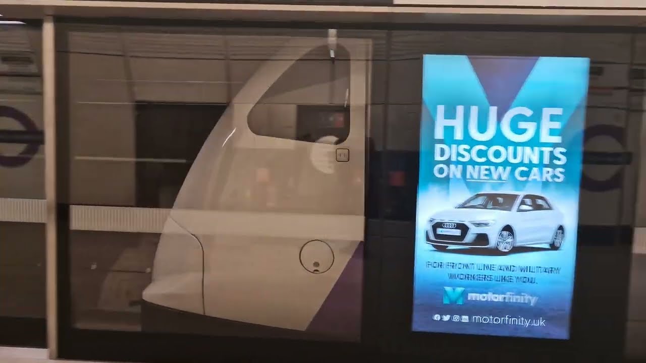 Elizabeth line trains at Tottenham Court Road