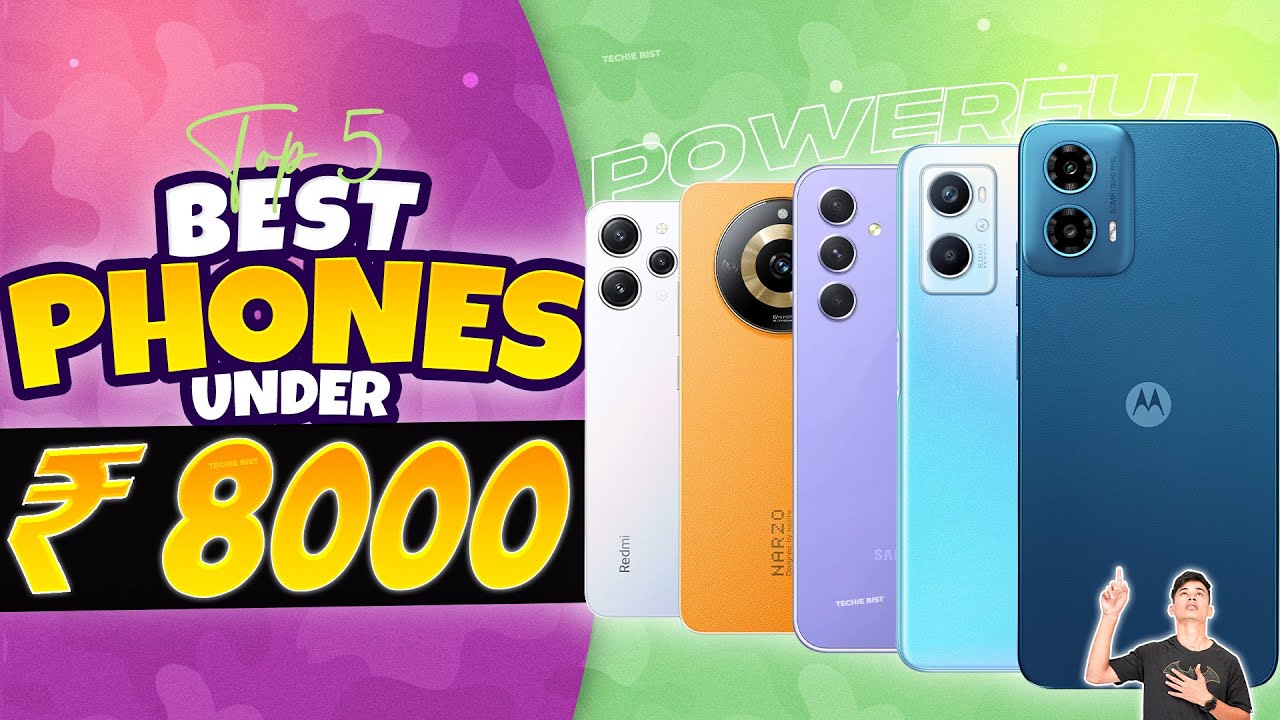 Top 5 Best Smartphone Under 8000 in May 2024 | 8GB+128GB | Best Phone Under 8000 in INDIA