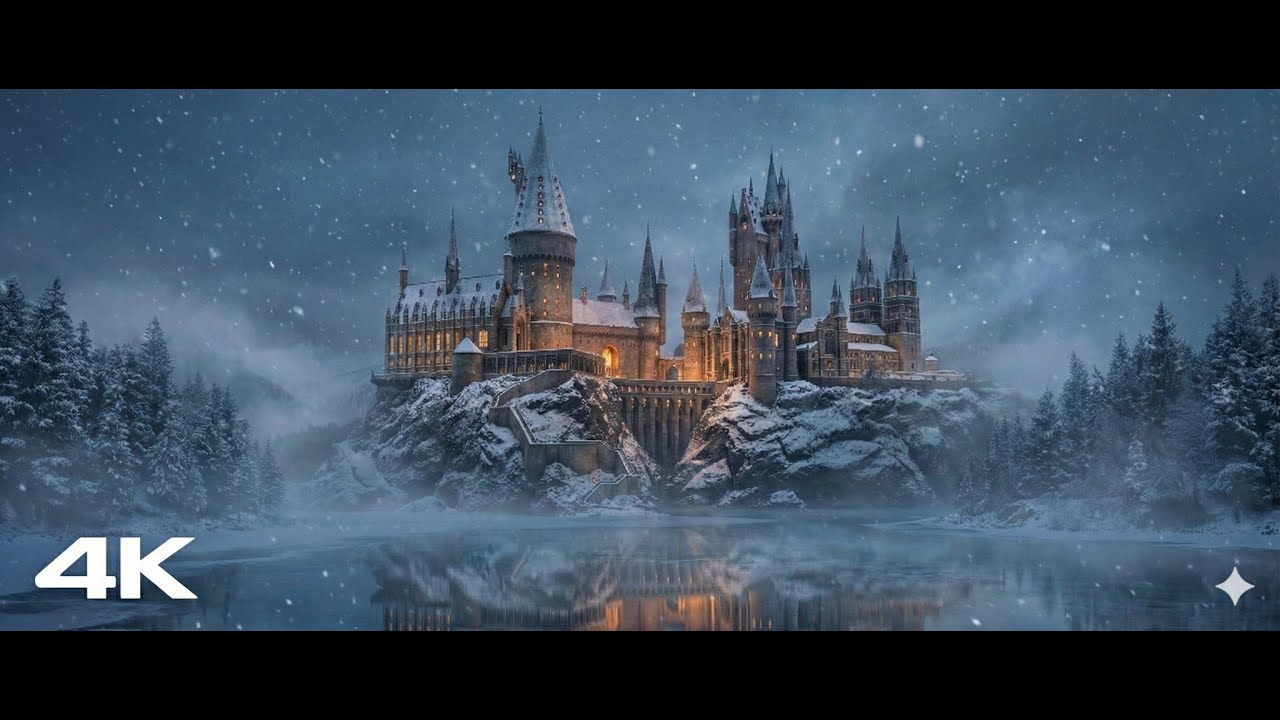 Hogwarts Under the Snow ❄️ | Magical Relaxing Ambience | Harry Potter Inspired | 5 Hours