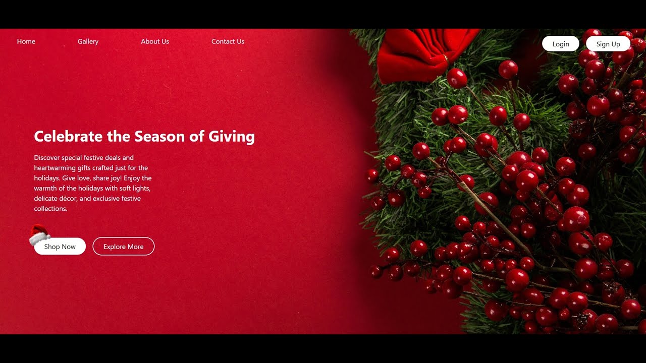 Build a Festive Christmas Website with React & Tailwind CSS: A Step-by-Step Tutorial 🔥🔥🔥