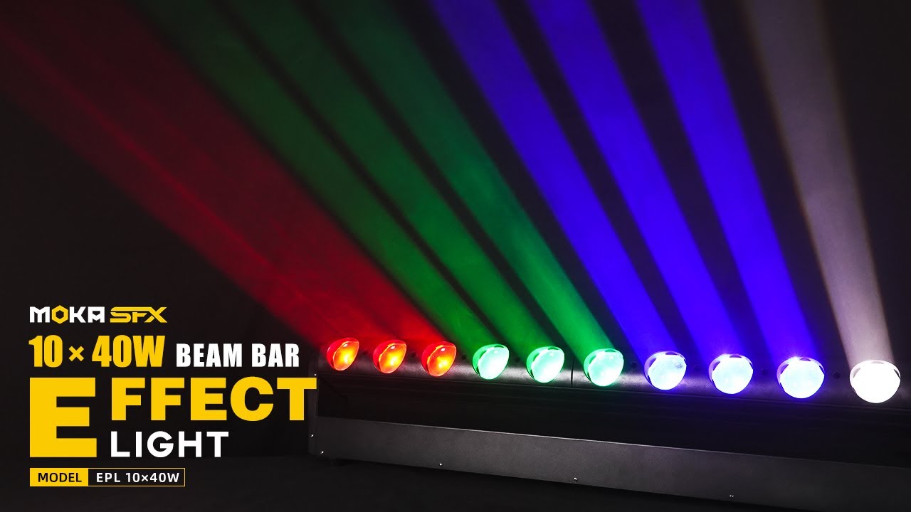 MOKA SFX 10*40w RGBW 4in1 LED Beam Bar Moving Head Effect Light For DJ Bars Clubs Stage Event