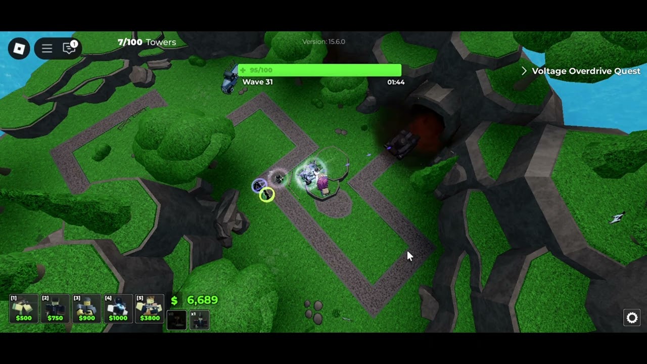 Roblox Tower Blitz - Solo Expert Mode on Grassy Island