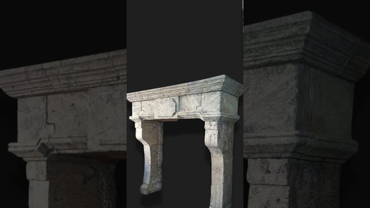 Reclaimed Limestone Mantel