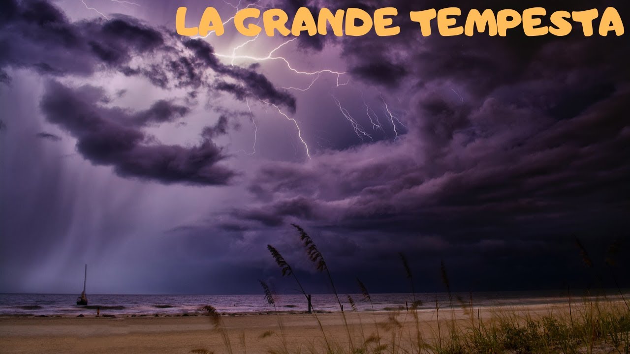 FORTE TEMPORALE PIOGGIA E TUONI PER DORMIRE VENTO TESO SCHERMO NERO.