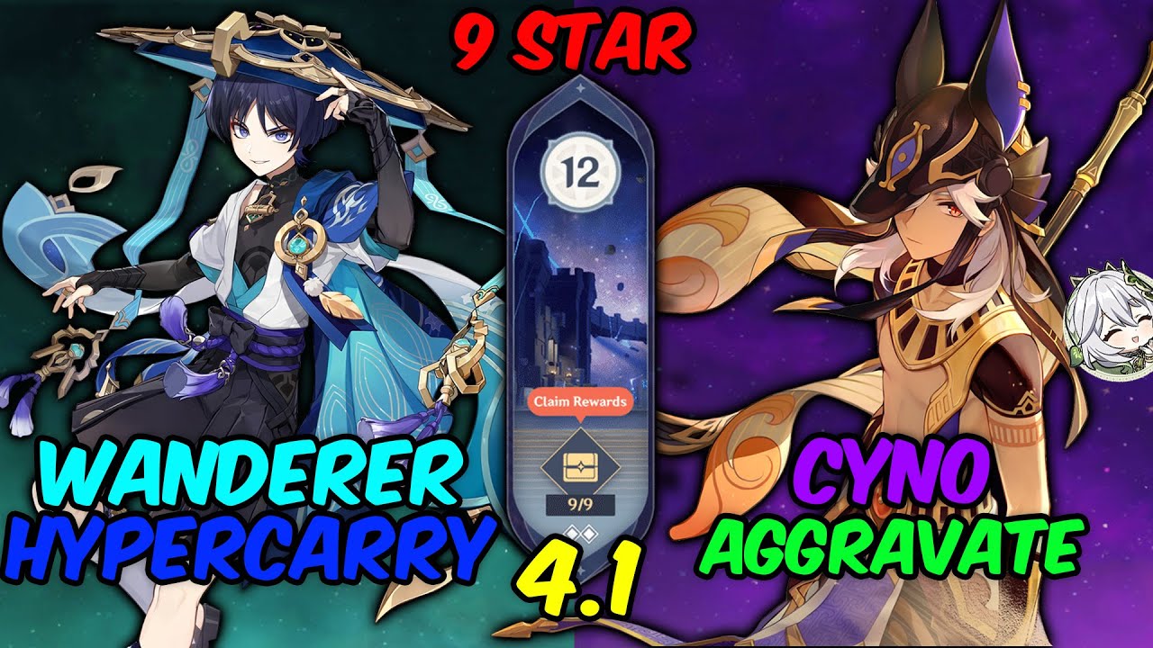 C6 Wanderer Hypercarry & C6 Cyno Aggravate | Spiral Abyss 4.1 | Genshin Impact