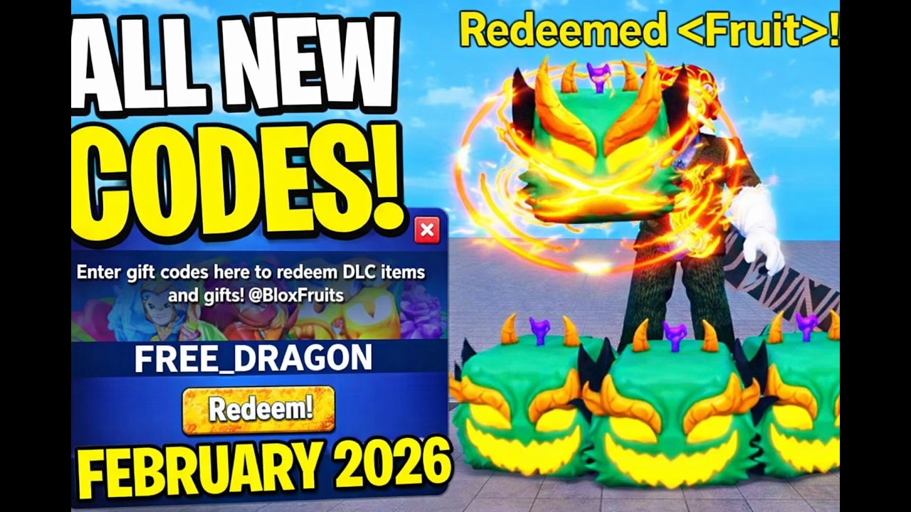 ALL WORKING CODES + EVENTS IN BLOX FRUITS IN FEBRUARY 2026