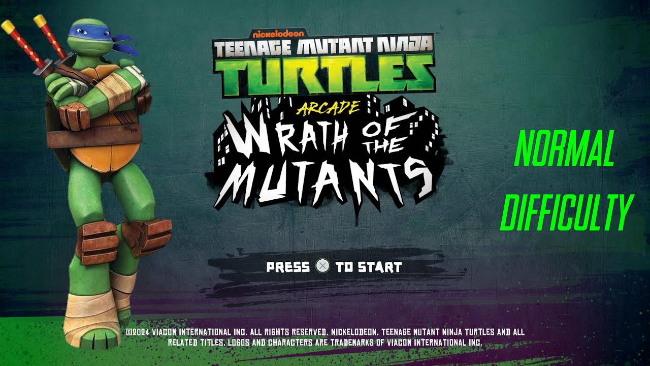 TMNT Wrath Of The Mutants Arcade Leonardo Normal Difficulty