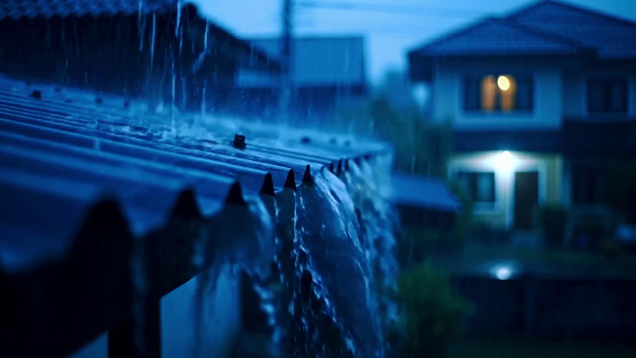 Silver Rain Sings on a Tin Roof at Midnight, Cradling Tired Hearts into Peaceful Dreams 293 HD