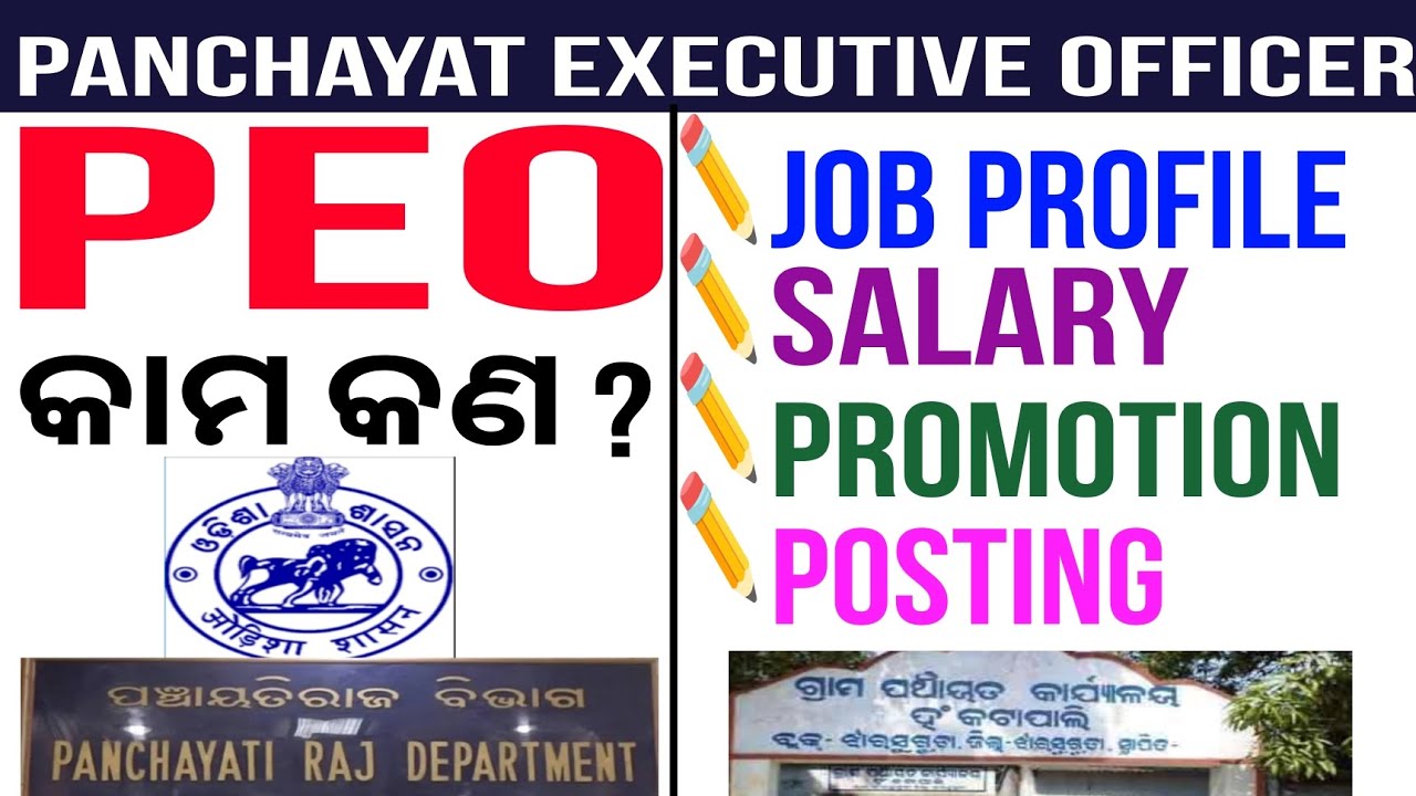 PEO Job Profile|PEO Salary,Promotion,Posting in Odisha|PEO details|video ଟିକୁ ଶେଷ ପର୍ଯ୍ୟନ୍ତ ଦେଖନ୍ତୁ|