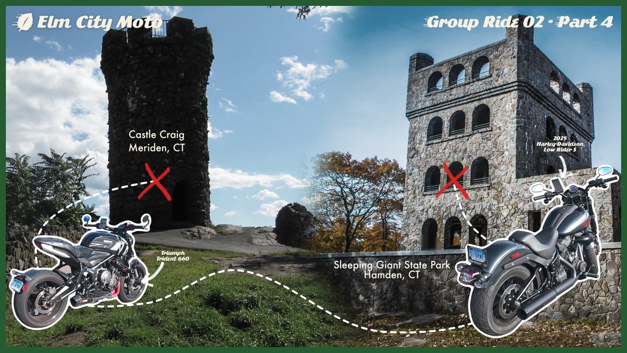 Elm City Moto Group Ride 02 | Part 4 - Castle Craig ➡️ Sleeping Giant State Park