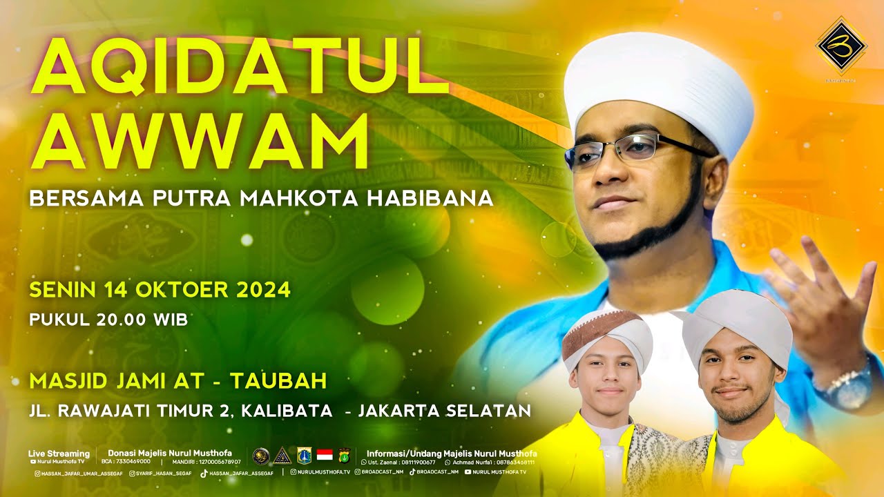 🔴  LIVE | AqidahtuI Awwam | Masjid At Taubah , rawajati II -JakSel | Senin 14 Oktober 2024