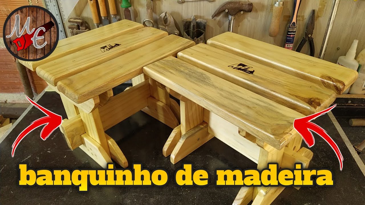 ESSE VENDO FÁCIL, Banquinho de Madeira de pinus