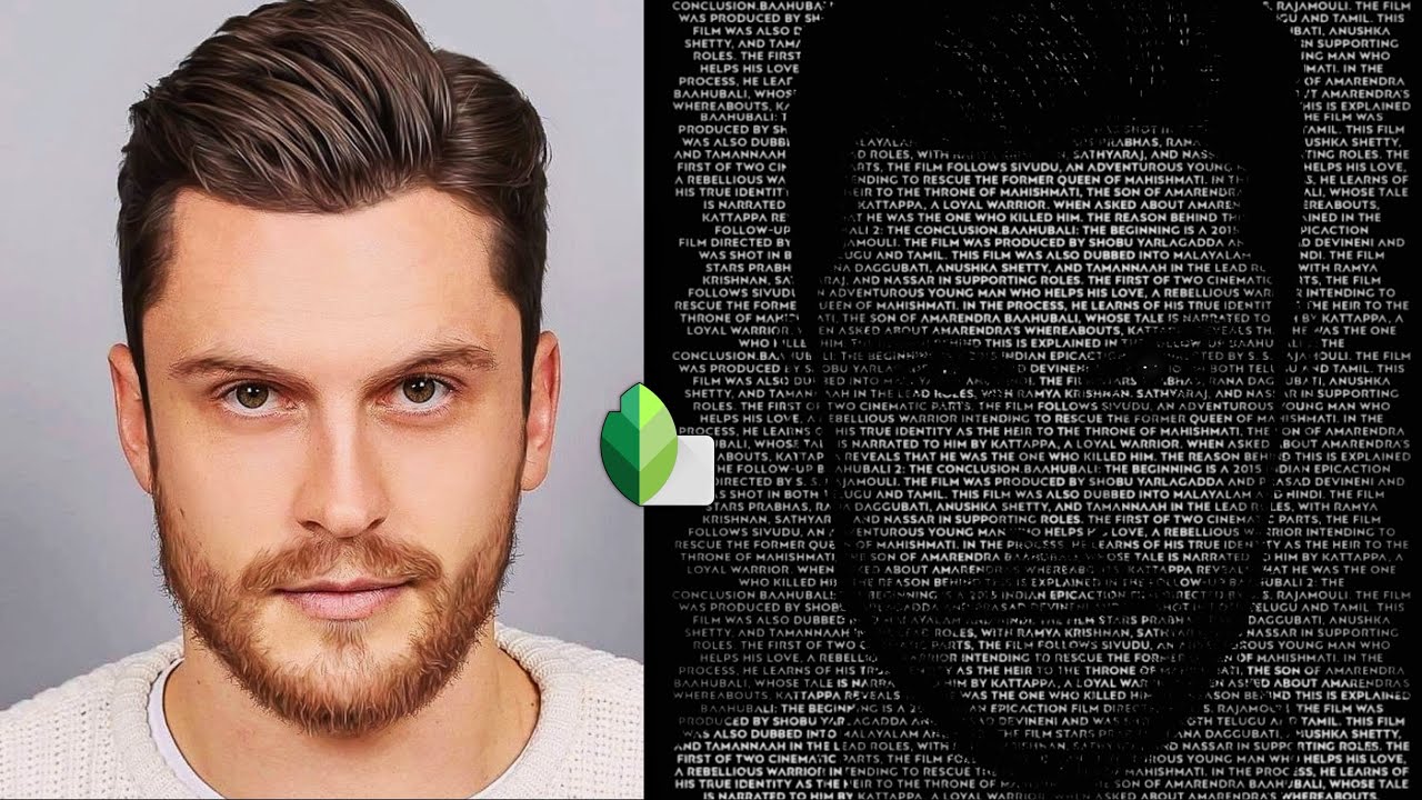 Text portrait effect in snapseed | typography photo editing | snapseed text editing