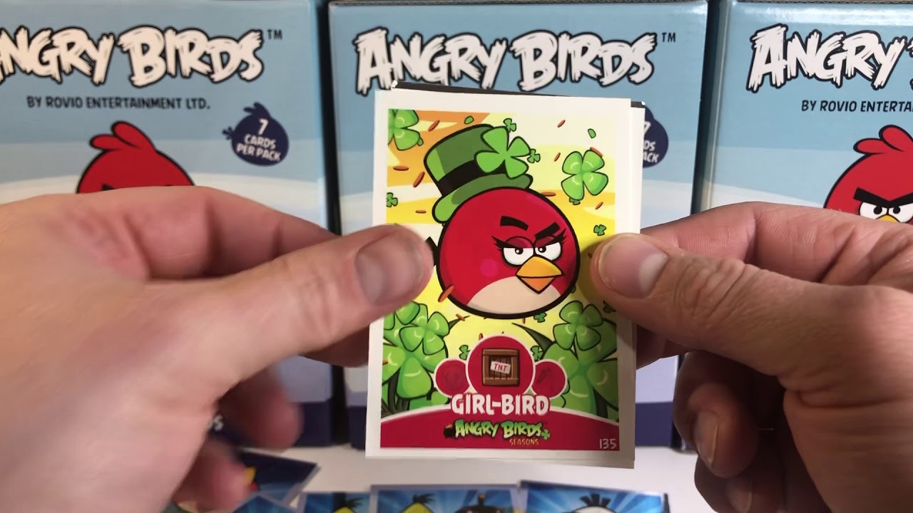 Angry Birds Trading Card Box Opening 36 Packs!