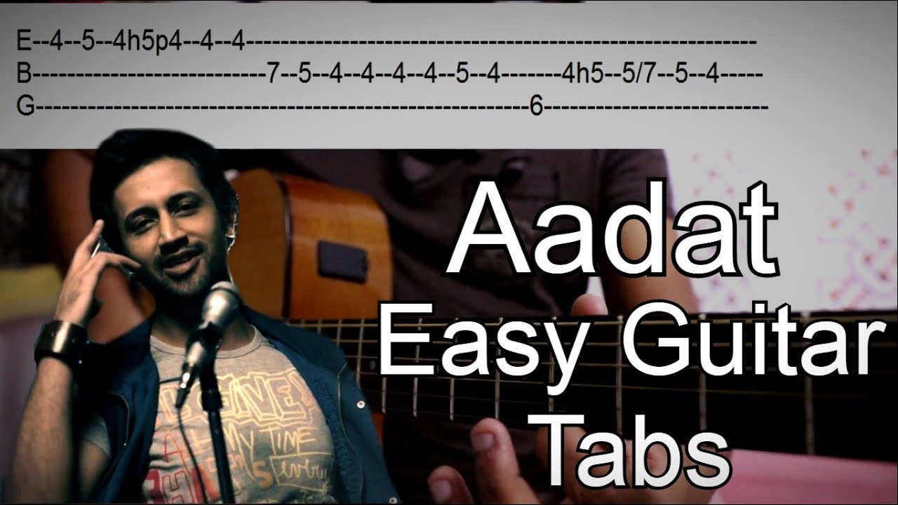 Aadat Guitar Tabs Lesson | Learn The Most Easiest Guitar Solo | Atif Aslam | theguitarguy