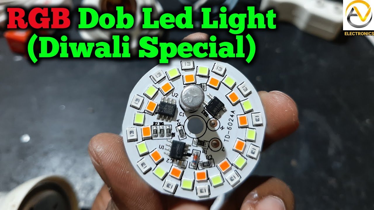 RGB Dob led circuit || Diwali Special multicolour dob led light || AV Electronics