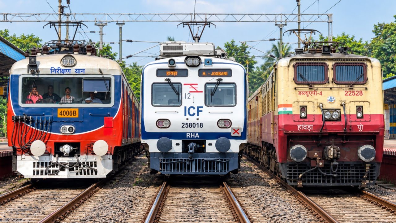 🔥 Super Fast Express Train Videos at Full Speed | Galloping Local Train of Sealdah Naihati Route 