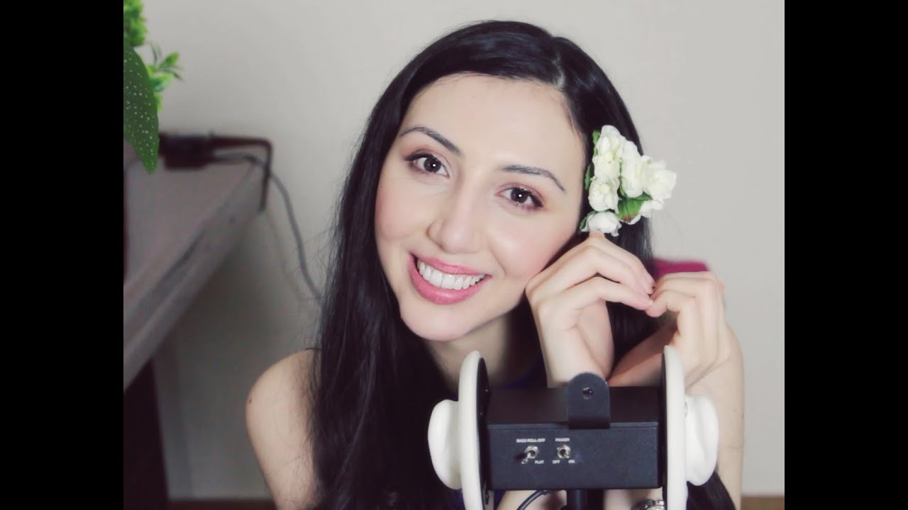 ASMR Hair Brushing  EAR Massage ~ ASMR Binaural Ear To Ear Whisper