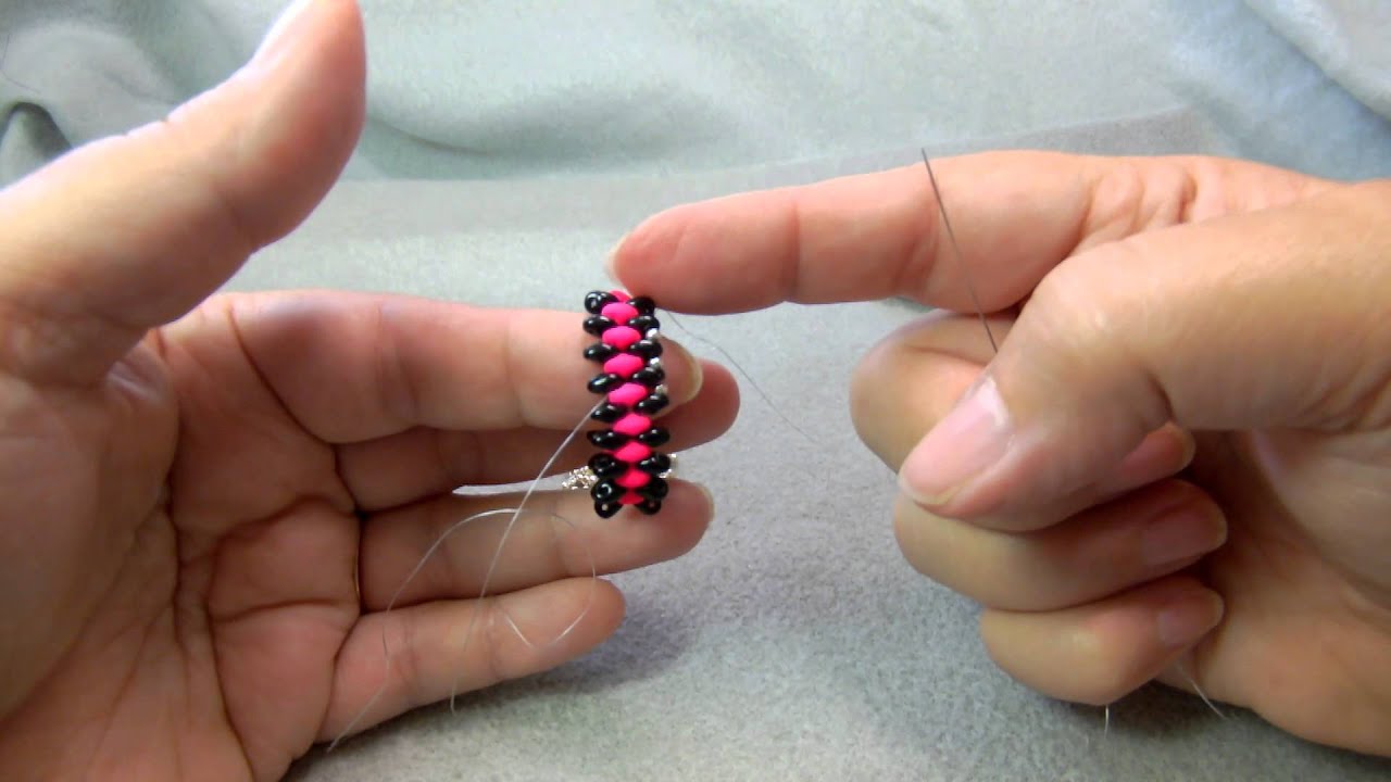 SuperDuo Ring with Peyote - Tailored Band - Part 3