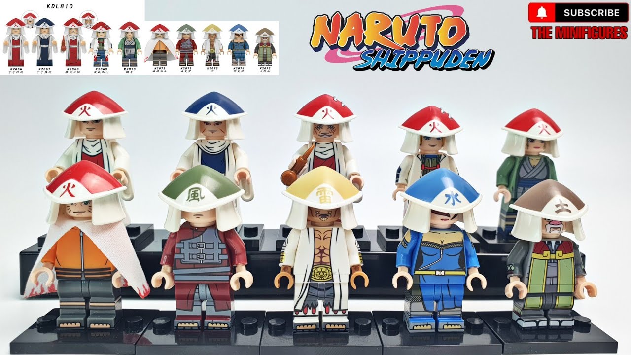 All Naruto Hokage Version Lego Unofficial Minifigures By KDL810 Brand. Lego Hokage Five Summit