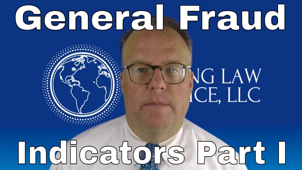General Fraud Indicators Part I