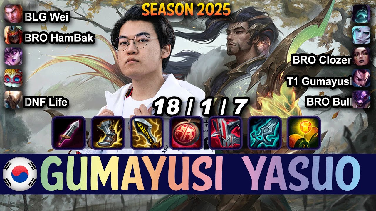 T1 Gumayusi YASUO ADC vs HEIMERDINGER - Patch 25.09 KR Ranked | lolrec