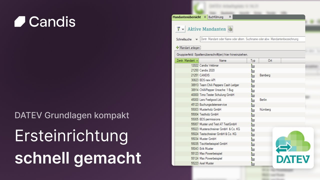 Mandant anlegen in DATEV Kanzlei-Rechnungswesen | DATEV Grundlagen kompakt | Lernvideo