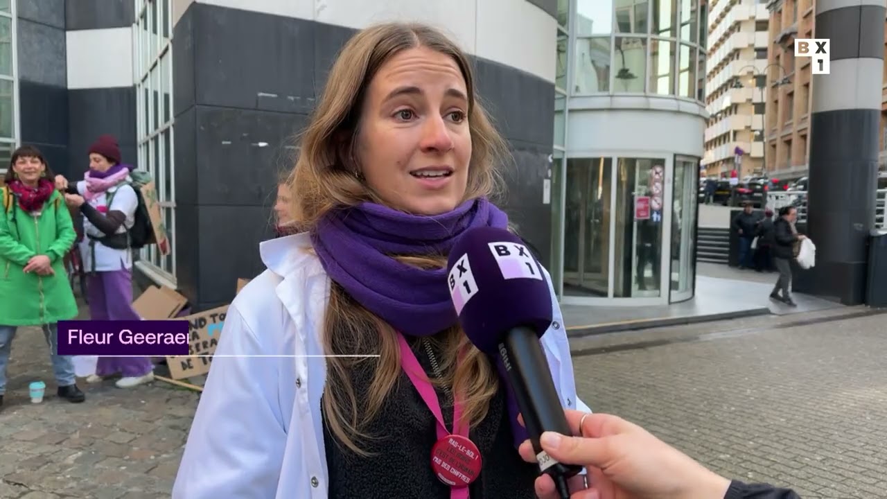 Le secteur de la santé se mobilise au CHU Saint-Pierre contre les mesures Arizona