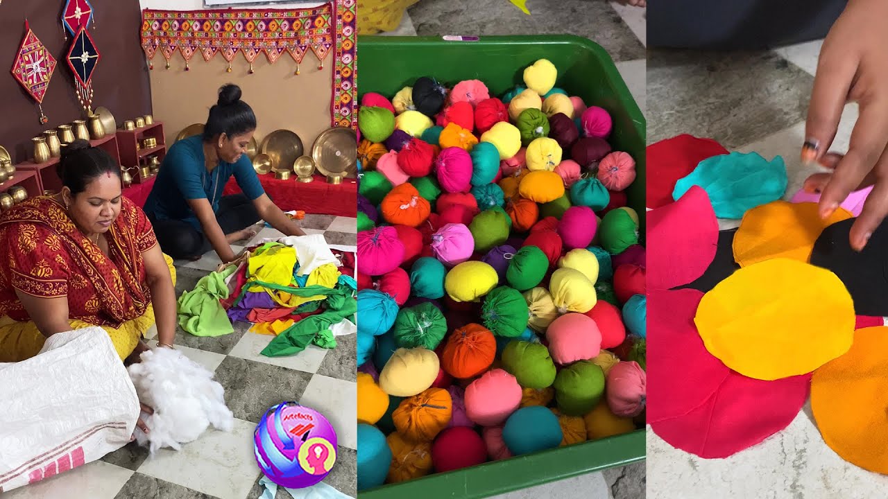 potli doormat making - old clothe reused idea