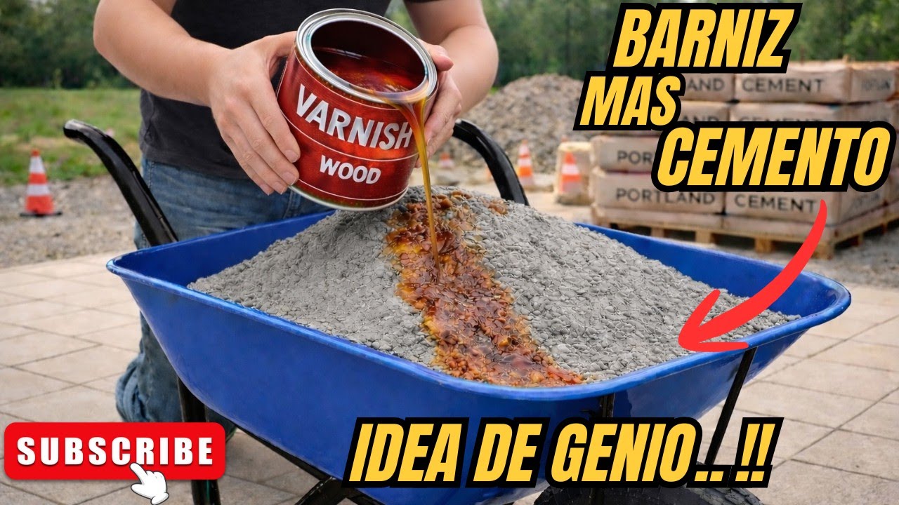 Mezcla CEMENTO con BARNIZ y descubre el secreto que hara que ahorres MILES de DOLARES