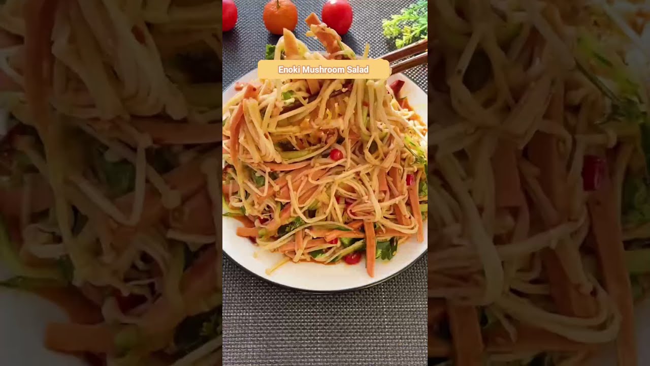 Enoki Mushroom Salad 🥗