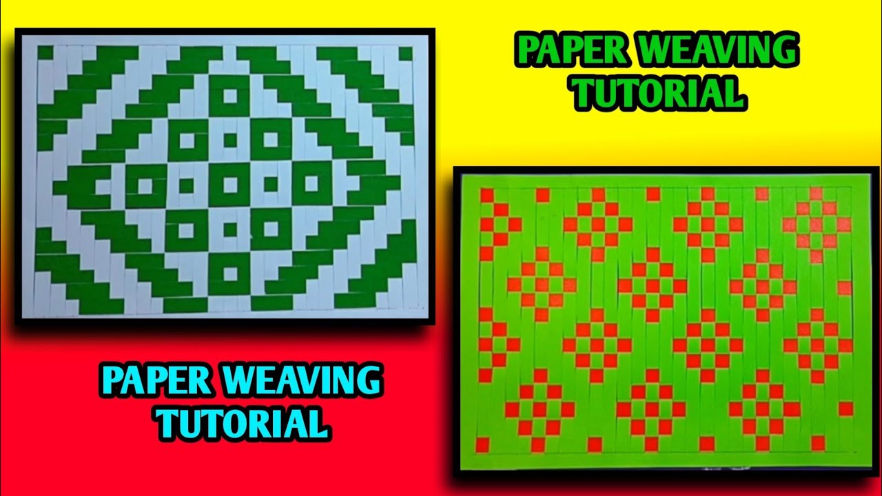 Simple paper weaving craft | different tipes of weaving stylish | learn weaving with paper strips.