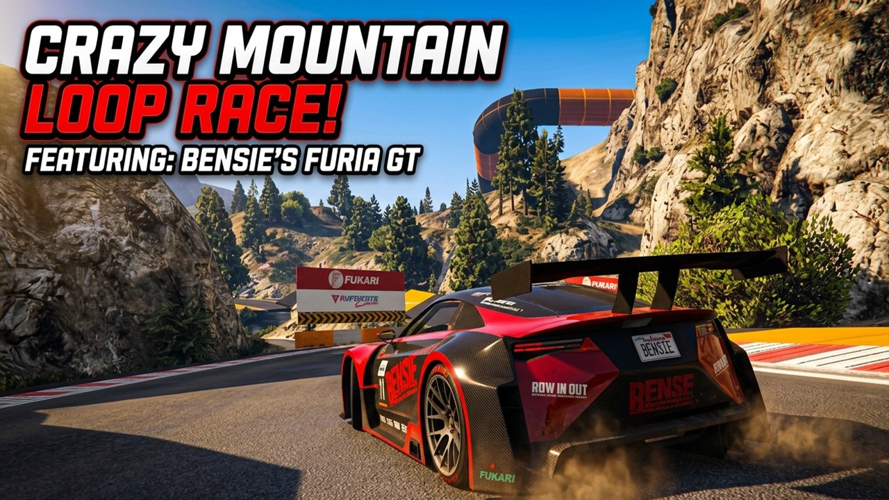 GTA V Online Crazy Mountain Loop Race | Bensie&rsquo;s Furia GT Gameplay | GTR GAMER