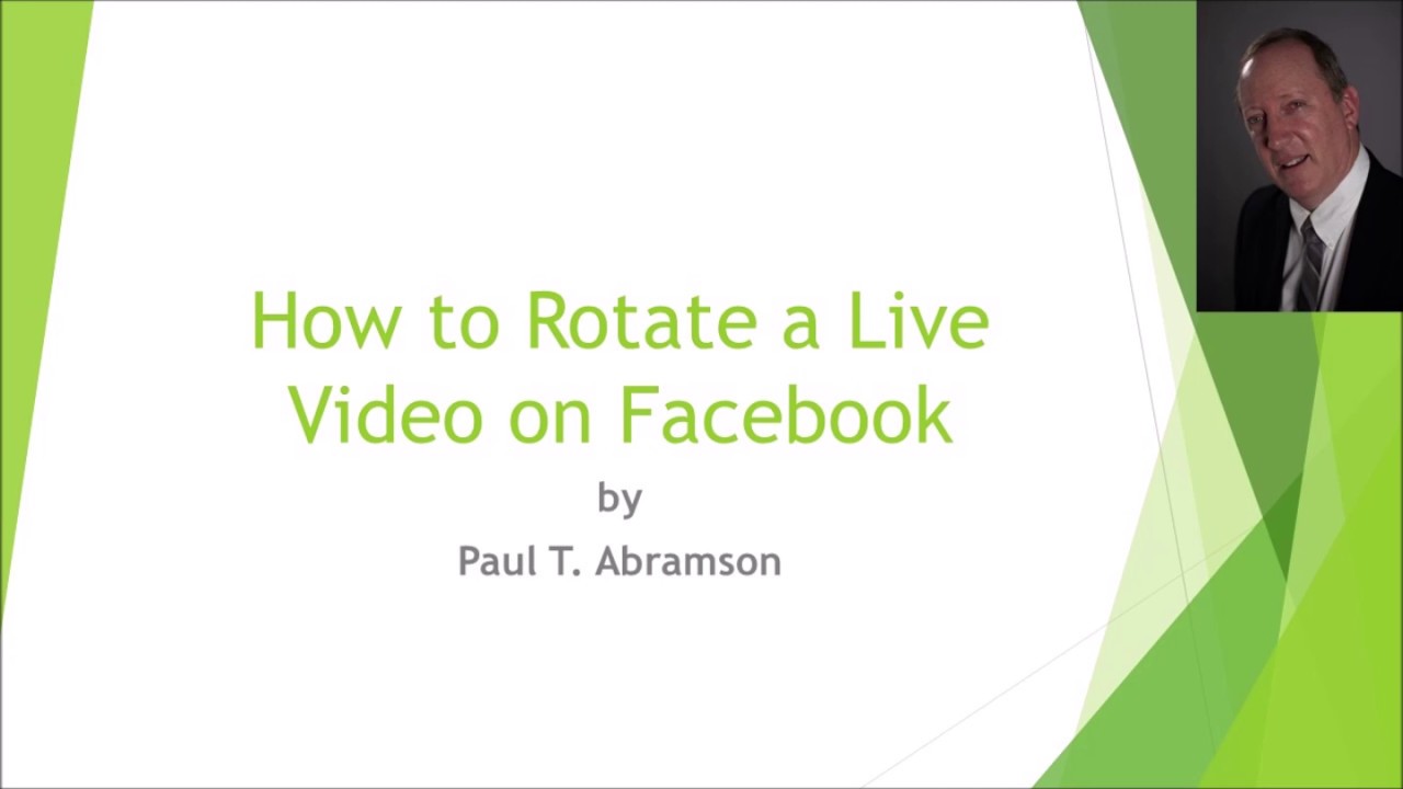 How to Rotate a Live Video on Facebook