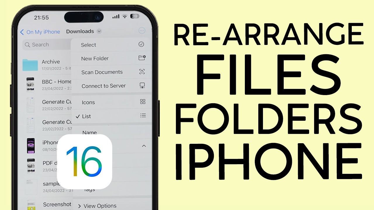 Как упорядочить файлы и папки в приложении &laquo;Файлы&raquo; на iPhone | Сортировка по имени, дате, размеру...