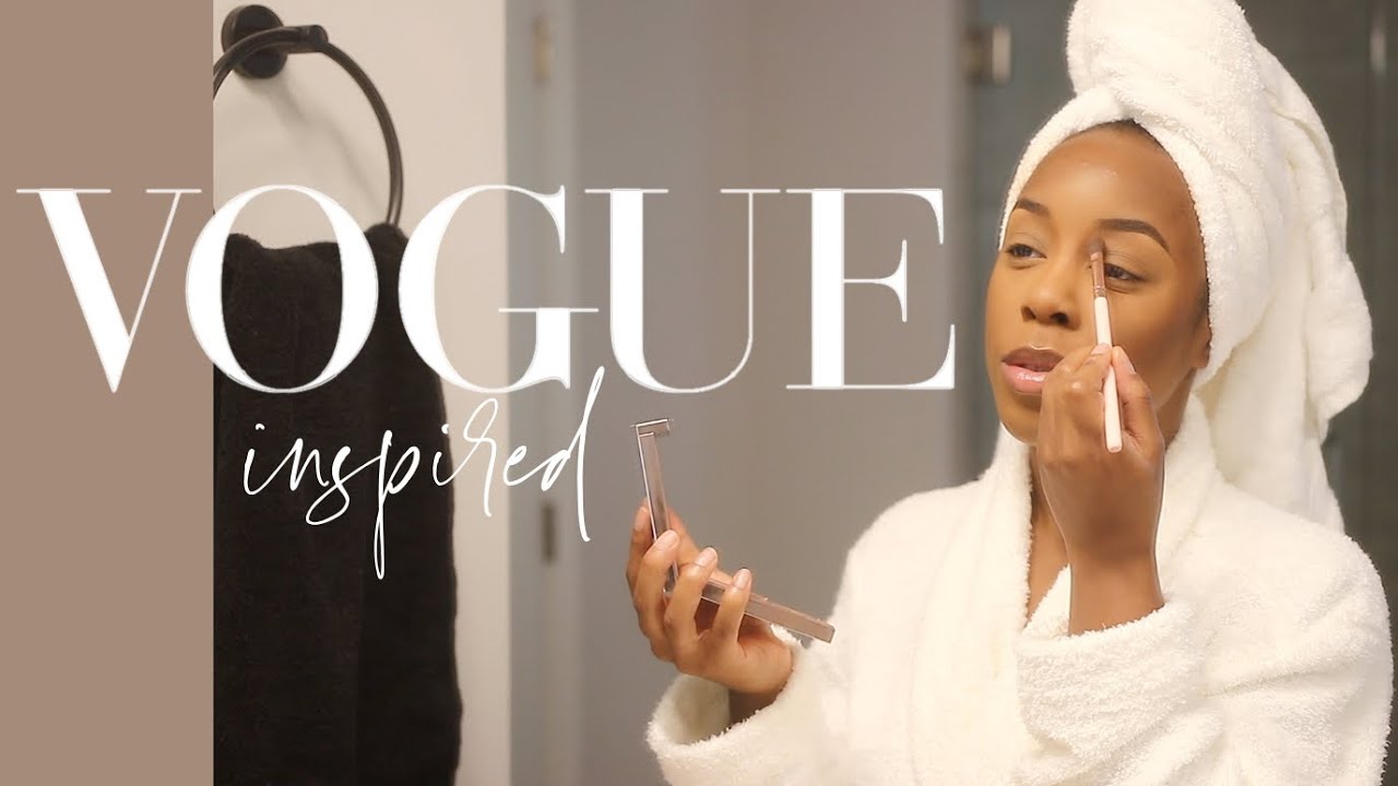 VOGUE INSPIRED GRWM *very chill & thorough* | SKINCARE TO MAKEUP! | VLOGMAS DAY 8 | Andrea Renee