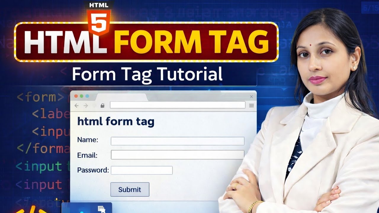HTML में Form Tag | Step by Step Hindi Tutorial | HTML Forms with Example #htmlframeset #html #lcti