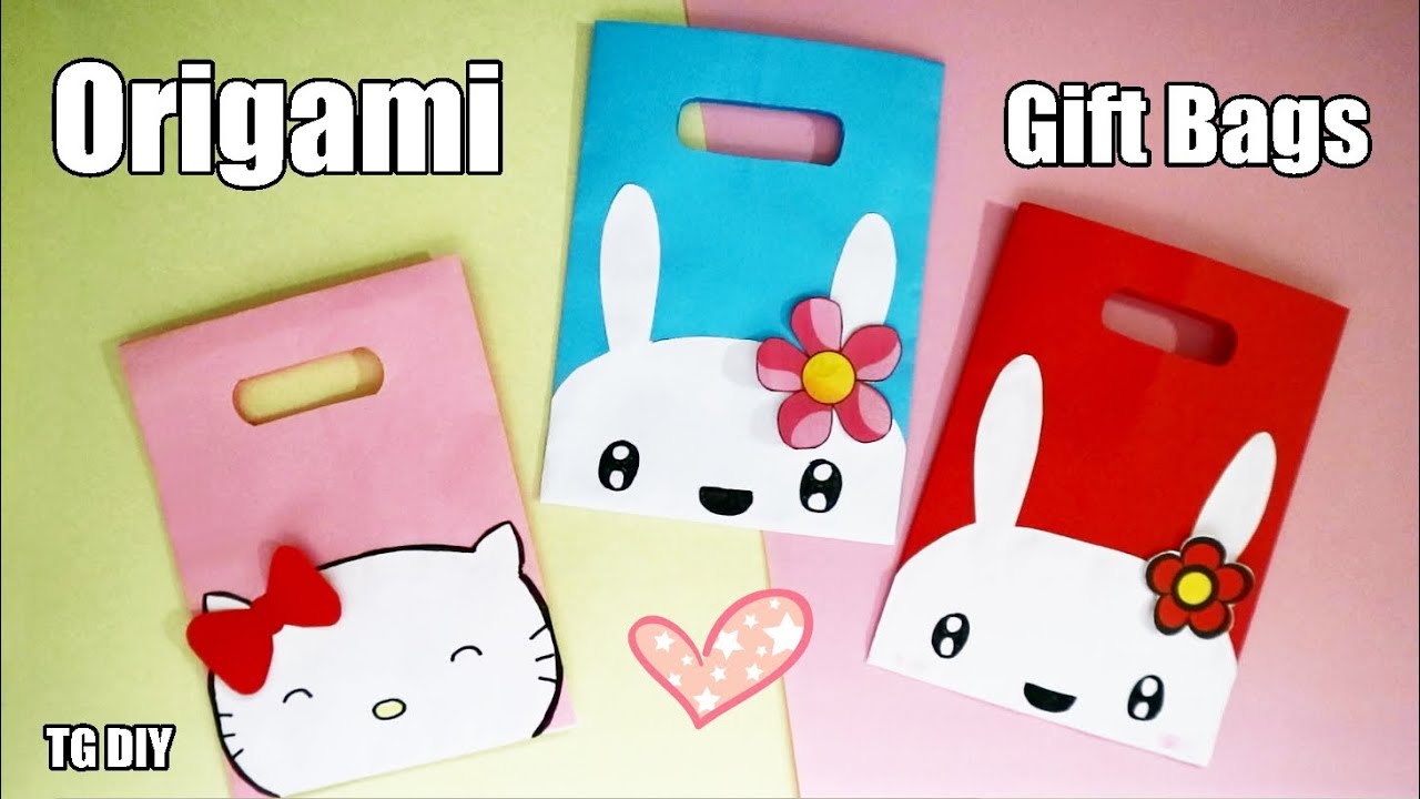 วิธีพับถุงกระดาษ พับถุงง่ายๆ สอนพับถุงกระดาษ / พับกระดาษ / DIY Gift Bags.