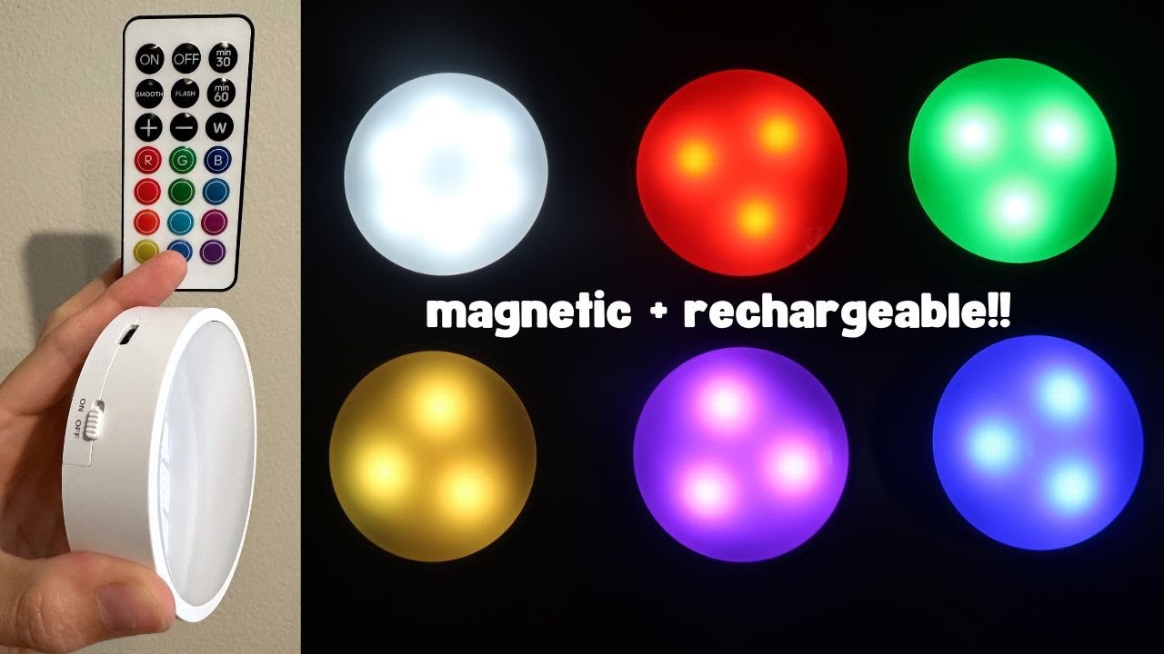 Rechargeable RGB Puck Lights with Remote | Demo + Review