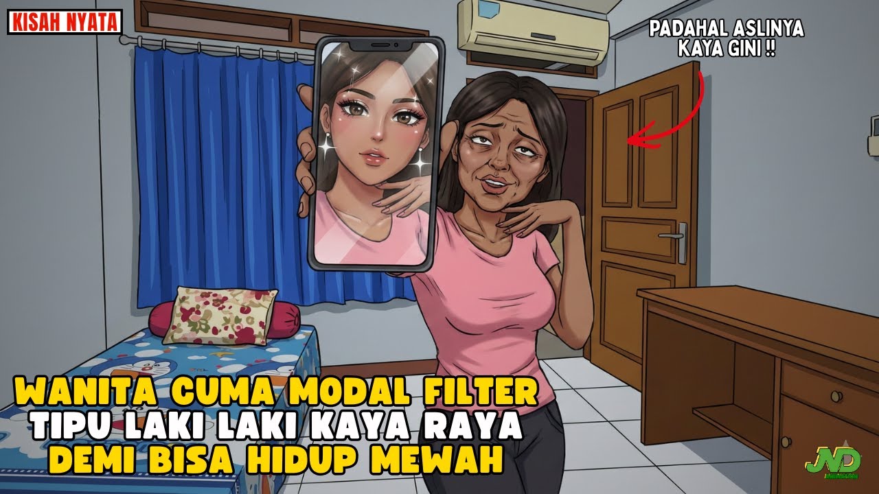AZAB WANITA YANG SUKA PAKAI FILTER UNTUK TIPU LAKI LAKI KAYA DEMI BISA HIDUP MEWAH || ANIMASI AZAB
