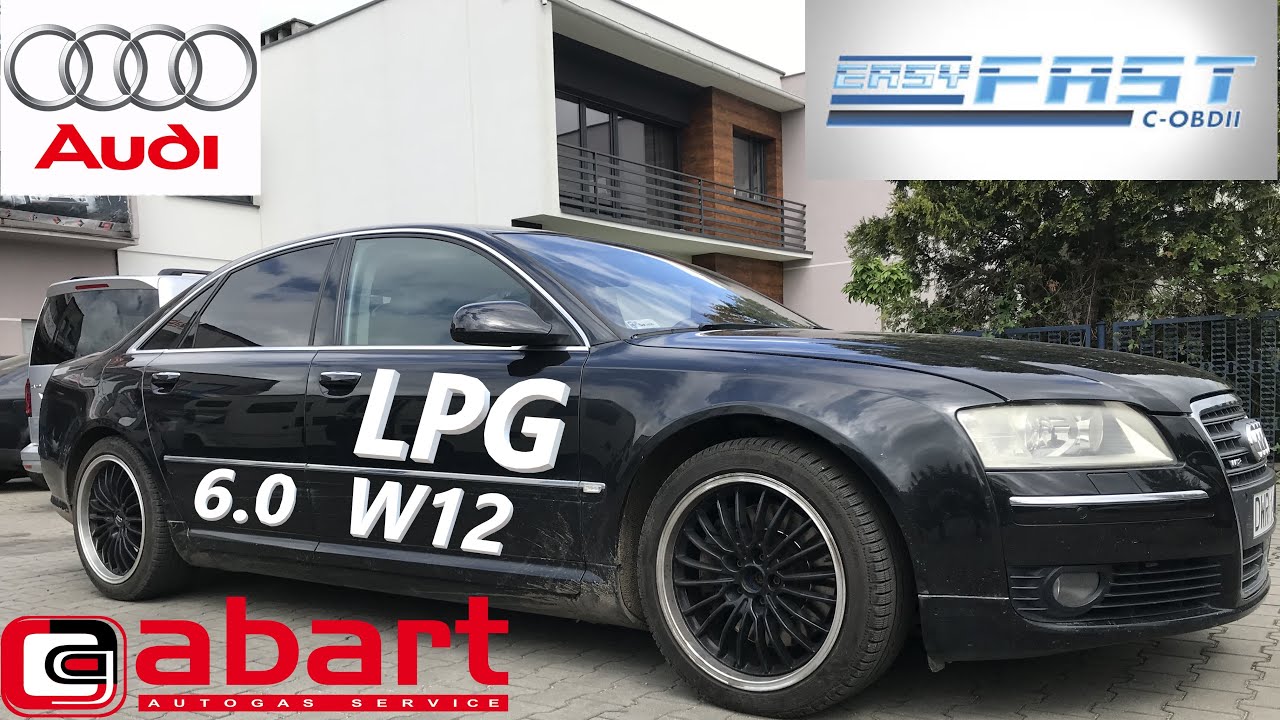 6.0 W12 w Audi A8 450 KM oszczędza 7000zł rocznie z instalacją gazową Lovato z Abart Auto&Gaz Serwis