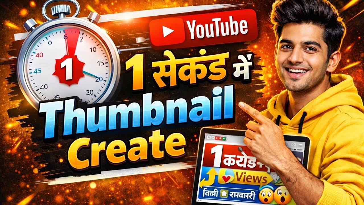 Youtube thumbnail बनाइए 1 सेकंड में | Full Tutorial Video 2026 | #Creative_datta_lomate #shorts