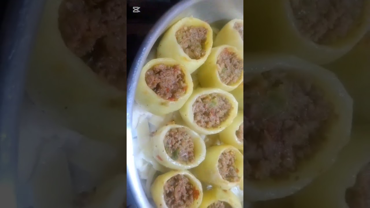 بطاطس محشيه لحمه بطريقه سهله وطعهما تحفه 😋😋