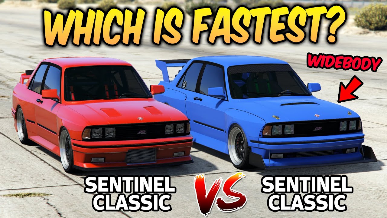 GTA 5 ONLINE - SENTINEL CLASSIC VS SENTINEL CLASSIC WIDEBODY (WHICH IS FASTEST?)