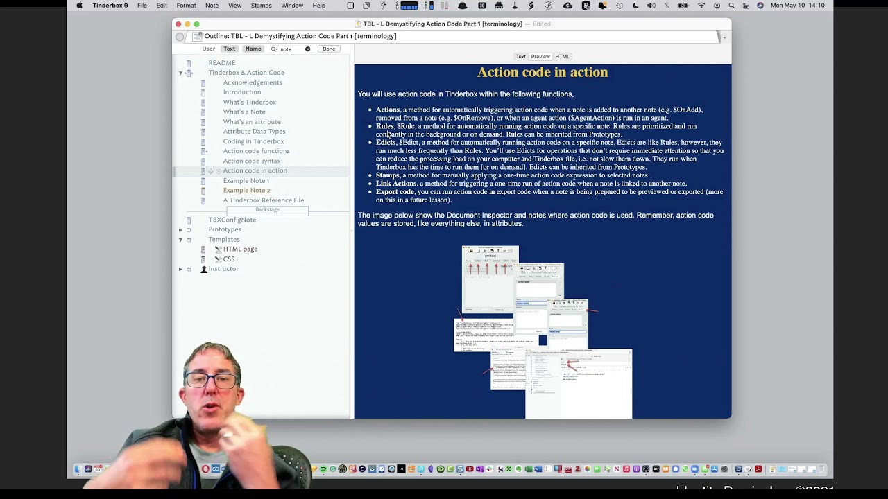 Tinderbox Video - Demystifying Action Code Part 1 terminology